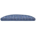 VidaXL Samoprzylepne maty na schody 15 pcs Niebieski 56 x 17 x 3 cm