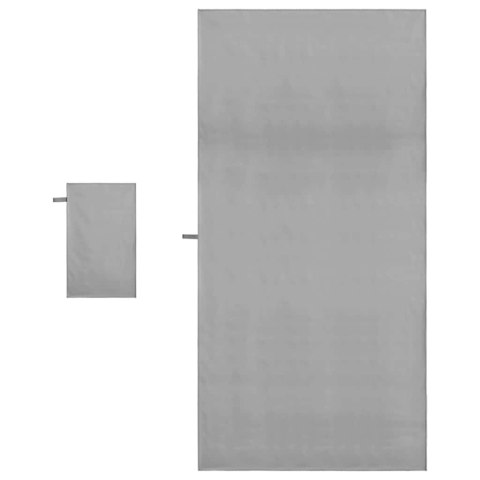 VidaXL Zestaw Ręczników Sportowych 2 pcs ciemno szary tkanina