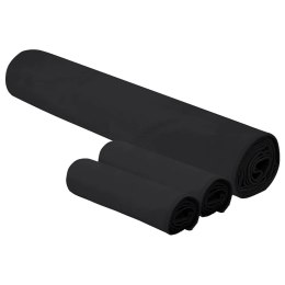 VidaXL Zestaw Ręczników Sportowych 3 pcs Czarny Poliester i poliamid