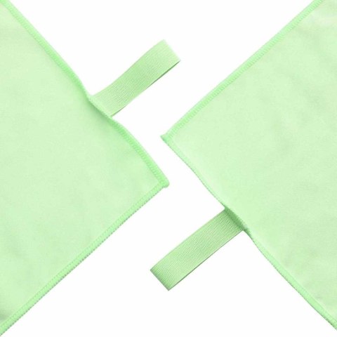 VidaXL Zestaw Ręczników Sportowych 3 pcs Zielony Poliester i poliamid