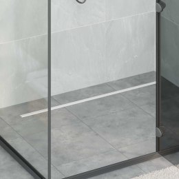 VidaXL 360° Odpływ prysznicowy z cienkim modelem Srebrny 100 cm