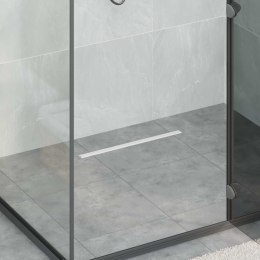 VidaXL 360° Odpływ prysznicowy z cienkim modelem Srebrny 50 cm