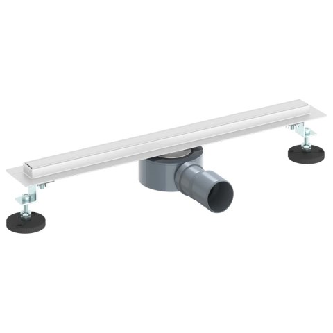 VidaXL 360° Odpływ prysznicowy z cienkim modelem Srebrny 50 cm