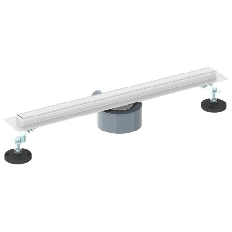 VidaXL 360° Odpływ prysznicowy z cienkim modelem Srebrny 50 cm