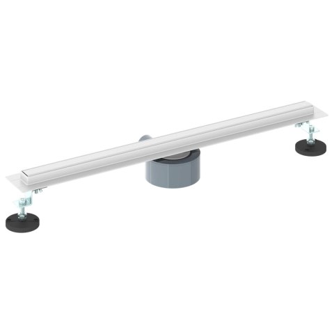 VidaXL 360° Odpływ prysznicowy z cienkim modelem Srebrny 60 cm