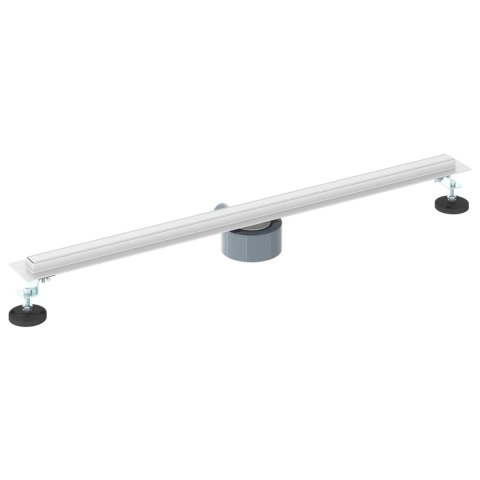 VidaXL 360° Odpływ prysznicowy z cienkim modelem Srebrny 80 cm