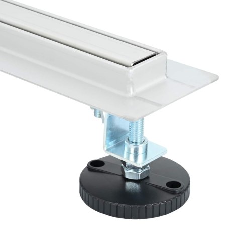 VidaXL 360° Odpływ prysznicowy z cienkim modelem Srebrny 80 cm