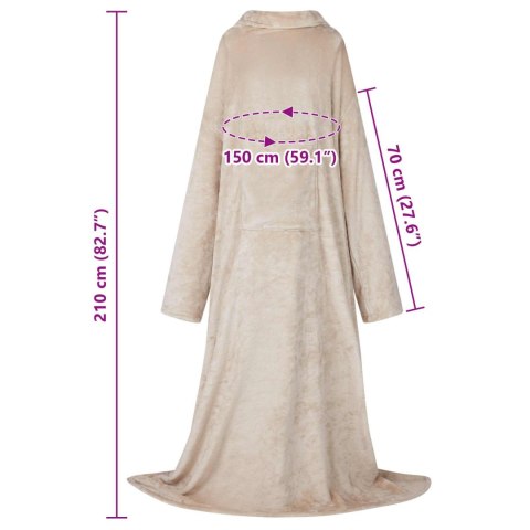 VidaXL Bluza-koc Beżowy Flanela