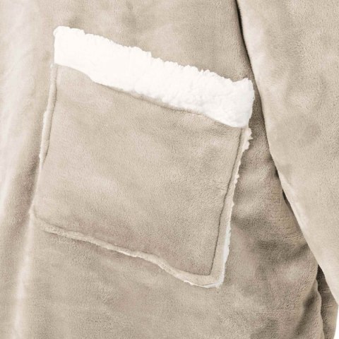 VidaXL Bluza-koc Beżowy l Fleece i Flanela