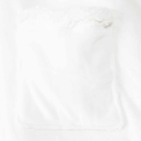 VidaXL Bluza-koc Biały m Fleece i Flanela