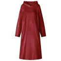 VidaXL Bluza-koc Bordeaux Czerwony l Flanela