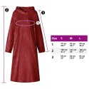 BLUZA-KOC BORDEAUX CZERWONY M FLANELA