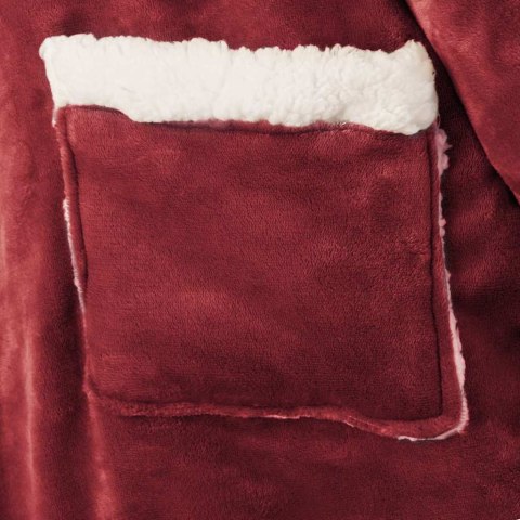VidaXL Bluza-koc Bordeaux Czerwony s Fleece i Flanela