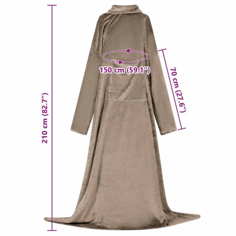 BLUZA-KOC CAMEL FLANELA