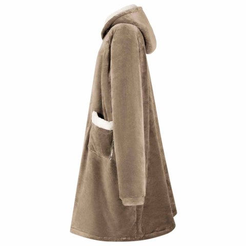 VidaXL Bluza-koc Camel m Fleece i Flanela