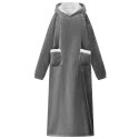 BLUZA-KOC CIEMNOSZARY XL FLEECE I FLANELA