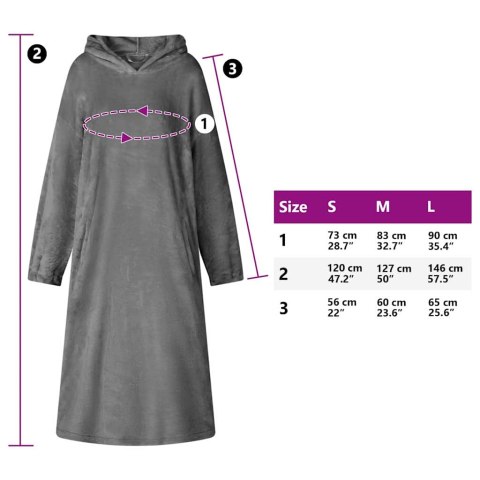 BLUZA-KOC CIEMNOSZARY S FLANELA