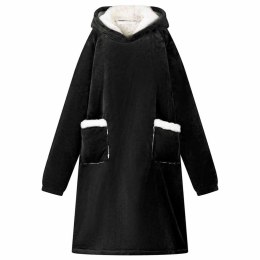 BLUZA-KOC CZARNY M FLEECE I FLANELA
