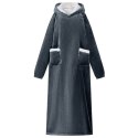VidaXL Bluza-koc Granatowy xl Fleece i Flanela
