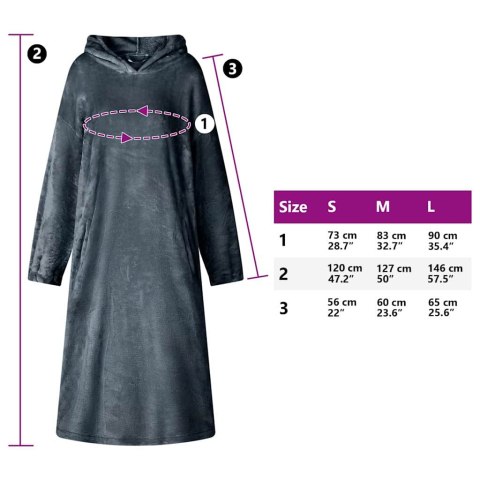 VidaXL Bluza-koc Granatowy s Flanela