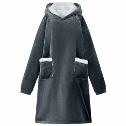 BLUZA-KOC GRANATOWY S FLEECE I FLANELA