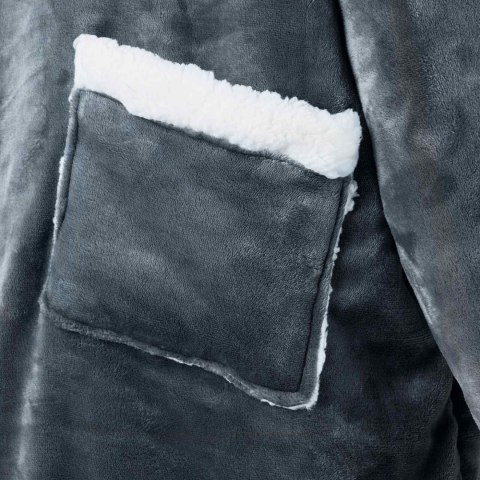 BLUZA-KOC GRANATOWY S FLEECE I FLANELA