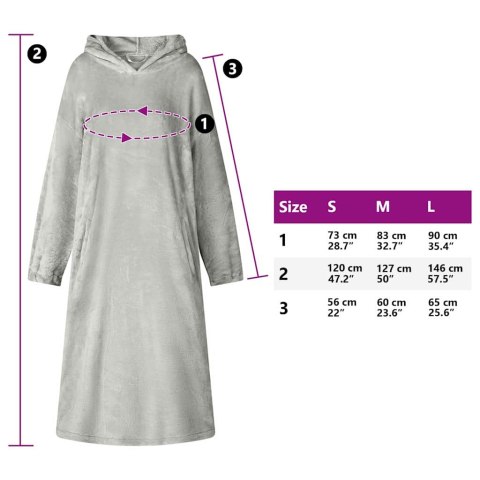 BLUZA-KOC SZARY S FLANELA