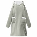 BLUZA-KOC SZARY S FLEECE I FLANELA