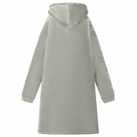 BLUZA-KOC SZARY S FLEECE I FLANELA