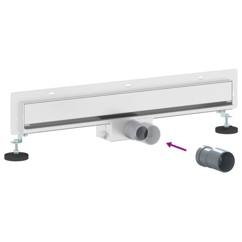 ODPŁYW PRYSZNICOWY MONTOWANY NA ŚCIANIE SREBRNY 60CM