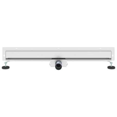 VidaXL Odpływ prysznicowy montowany na ścianie Srebrny 80 cm