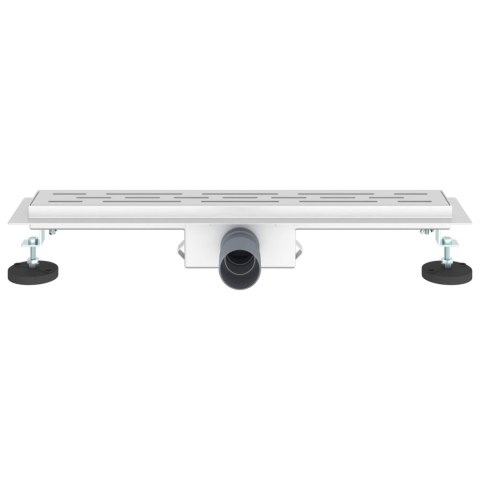 VidaXL Odwodnienie prysznicowe z osłoną szklaną Srebrny 60 cm