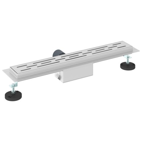 VidaXL Odwodnienie prysznicowe z osłoną szklaną Srebrny 60 cm