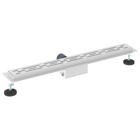 VidaXL Odwodnienie prysznicowe z osłoną szklaną Srebrny 70 cm