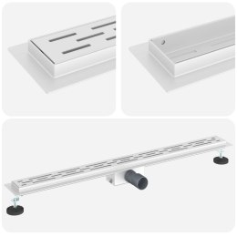 VidaXL Odwodnienie prysznicowe z osłoną szklaną Srebrny 90 cm