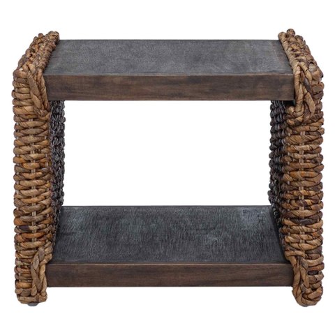 STOLIK BOCZNY NATURALNY 44.5X45X45CM LITE DREWNO MAHONIOWE