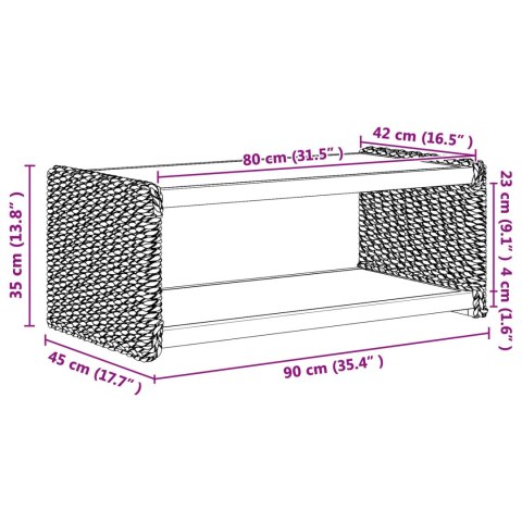 STOLIK BOCZNY NATURALNY 44.5X45X45CM LITE DREWNO MAHONIOWE