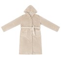VidaXL Szlafrok z kapturem Beżowy xxl Flanela