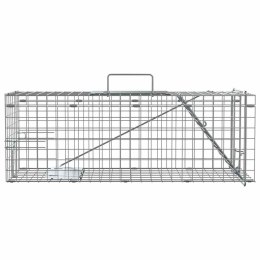 VidaXL Pułapka na zwierzęta Antracyt 61 x 20 x 21.5 cm Stal