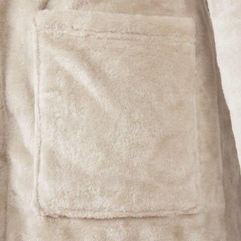 SZLAFROK BEZ KAPTURA BEŻOWY L FLANELA