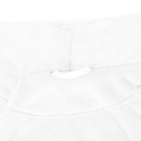 VidaXL Szlafrok bez kaptura Biały xl Flanela