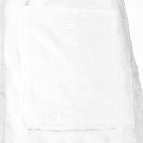 VidaXL Szlafrok bez kaptura Biały xl Flanela