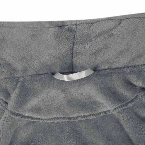 VidaXL Szlafrok bez kaptura Ciemnoszary xl Flanela