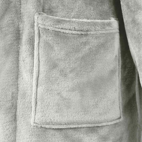 SZLAFROK BEZ KAPTURA SZARY M FLANELA