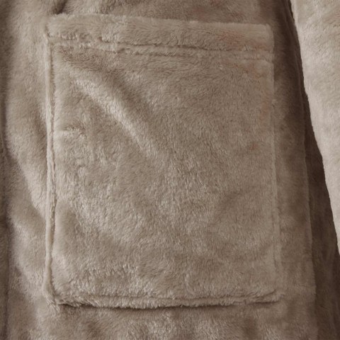 SZLAFROK Z KAPTUREM CAMEL XXL FLANELA