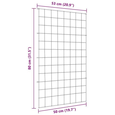 ZESTAW OGRODZENIA STAWU 8 SZT ZIELONY 50X80CM STAL