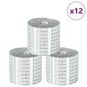 VidaXL Lustro Mozaikowe Geometryczny 12 pcs Srebrny 100 x 4 cm Szkło