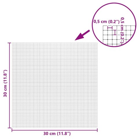 VidaXL Lustro Mozaikowe Geometryczny 12 pcs Srebrny 30 x 30 cm Szkło