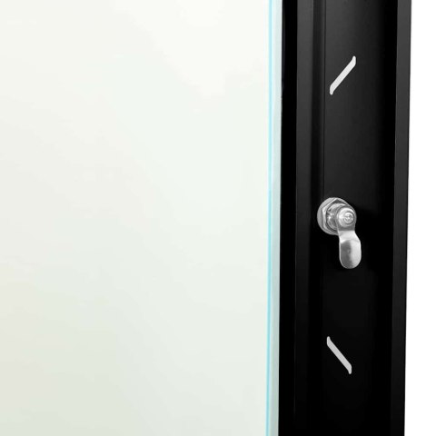 VidaXL Szafa sieciowa z przechowywaniem Czarny 53 x 45 x 30 cm Stal