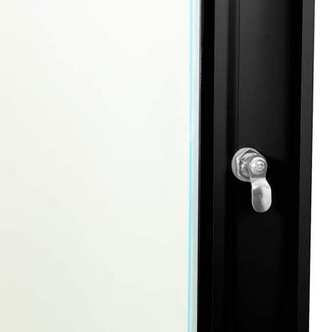 VidaXL Szafa sieciowa z przechowywaniem Czarny 60 x 60 x 35 cm Stal